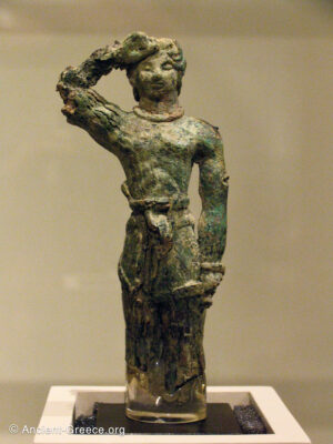 Minoan bronze male figure