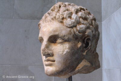 Marble head of young man