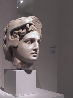 Marble head of Alexander the Great