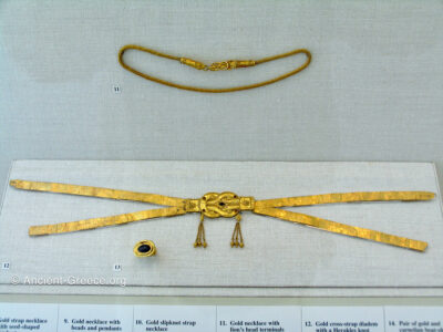 Gold cross-strap diadem