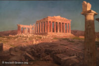 The Parthenon. Painting by Frederic Edwin Church