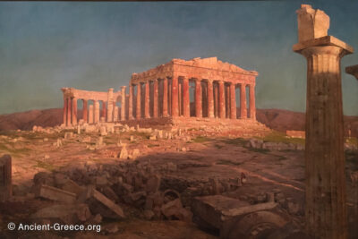 The Parthenon. Painting by Frederic Edwin Church