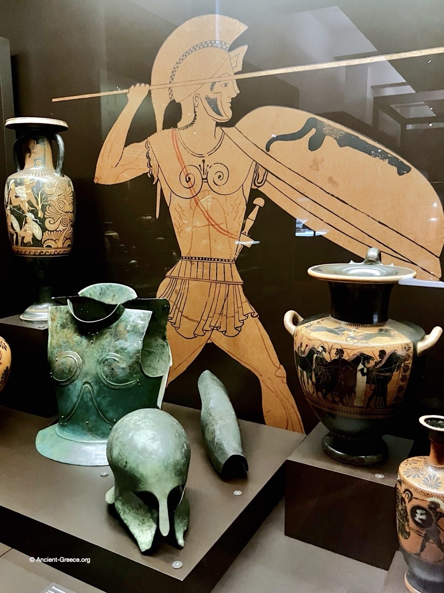 Hoplite Equipmen on display