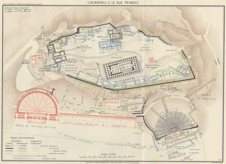 Map The Acropolis of Athens 1928-1940