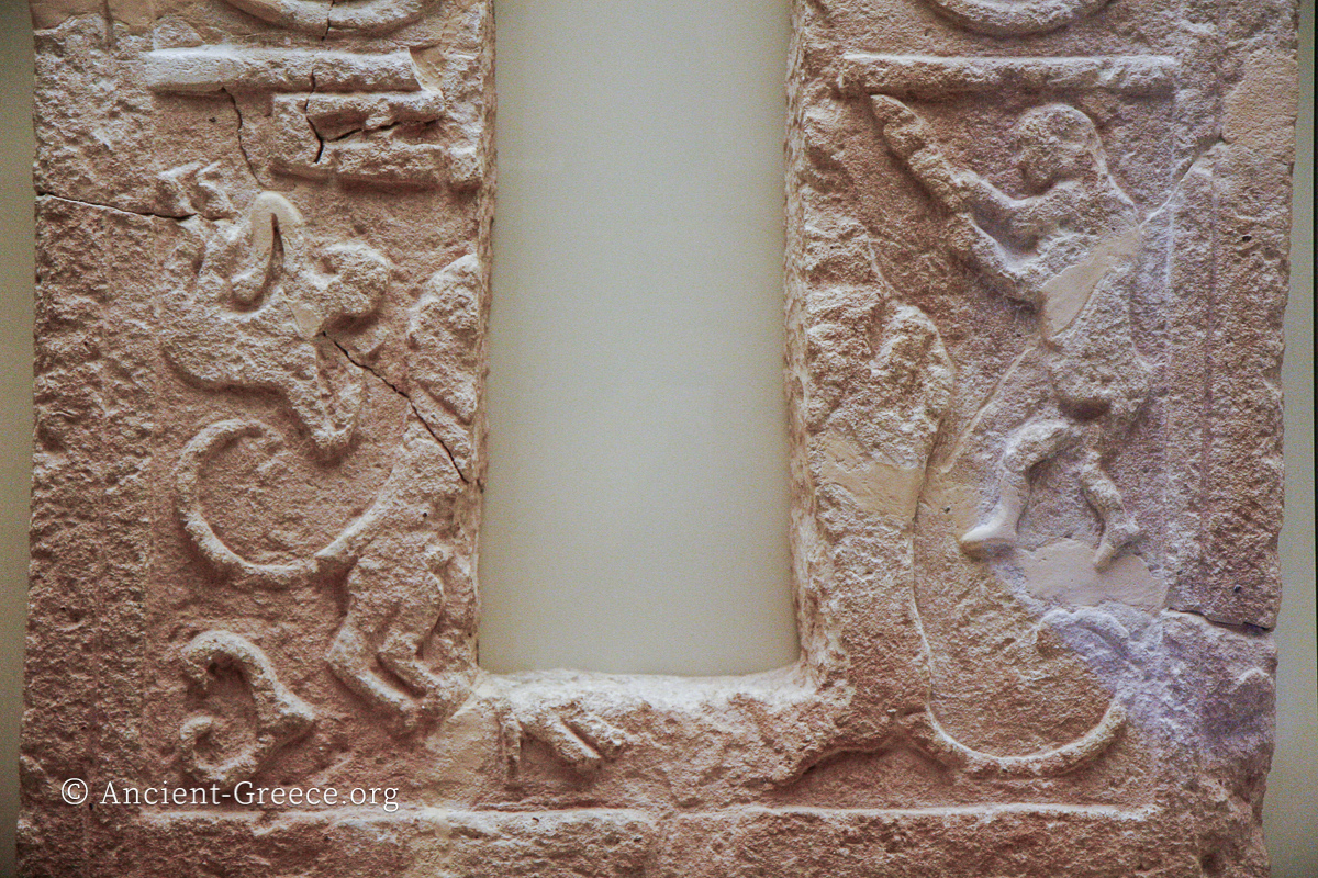 Steele from Grave Circle B, Grave Γ. Detail Steele detail of hunting scene