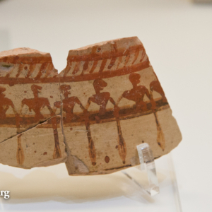 Oarsmen On Ceramic Fragment Oarsmen On Ceramic Fragment