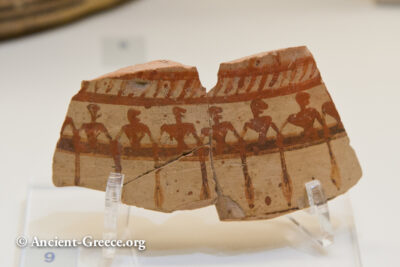 Oarsmen On Ceramic Fragment