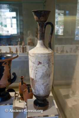 White ground lekythos