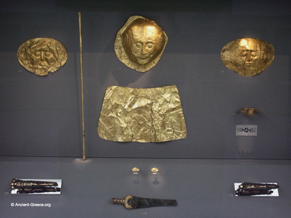 Gold funerary masks