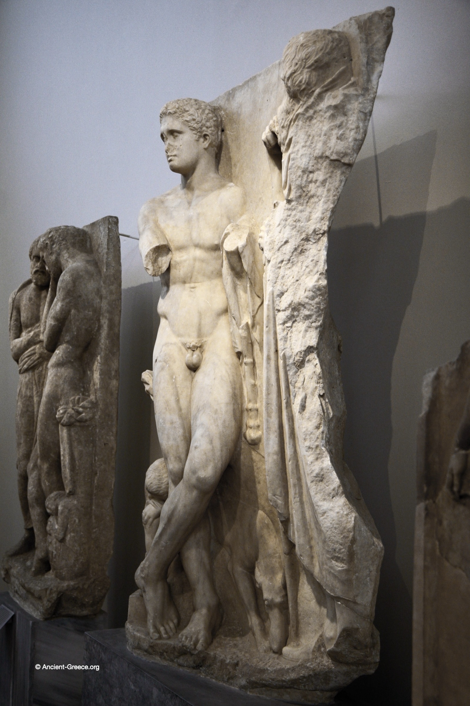 Ancient Greek art on exhibit in the National Archaeological Museum in Athens, Greece.