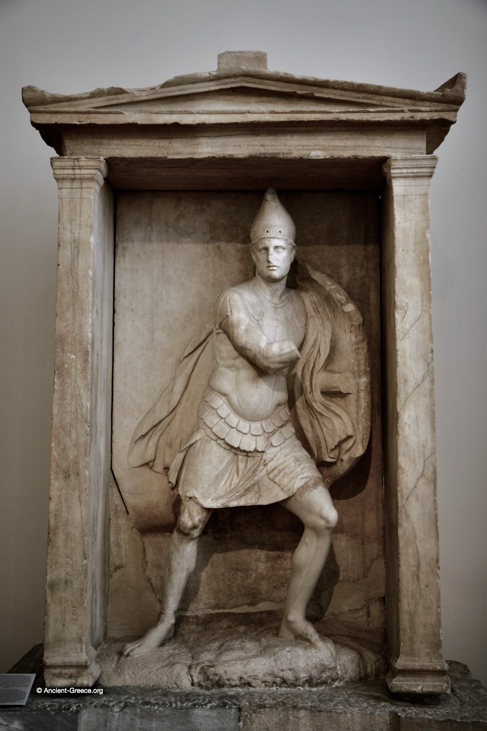 Ancient Greek art on exhibit in the National Archaeological Museum in Athens, Greece.