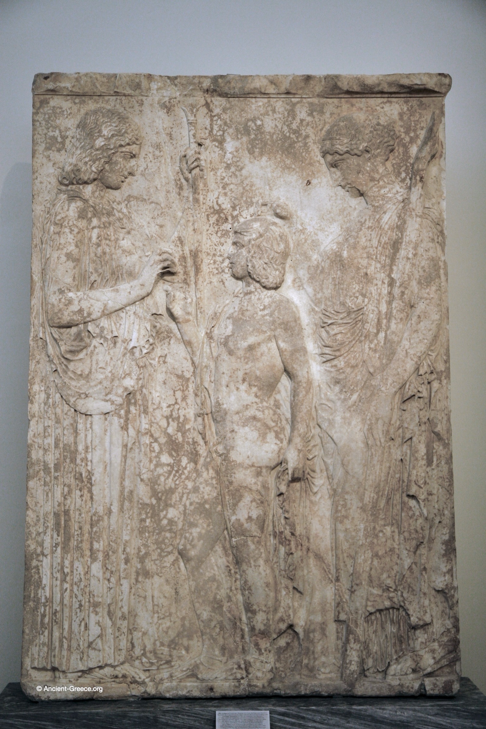 Ancient Greek art on exhibit in the National Archaeological Museum in Athens, Greece.