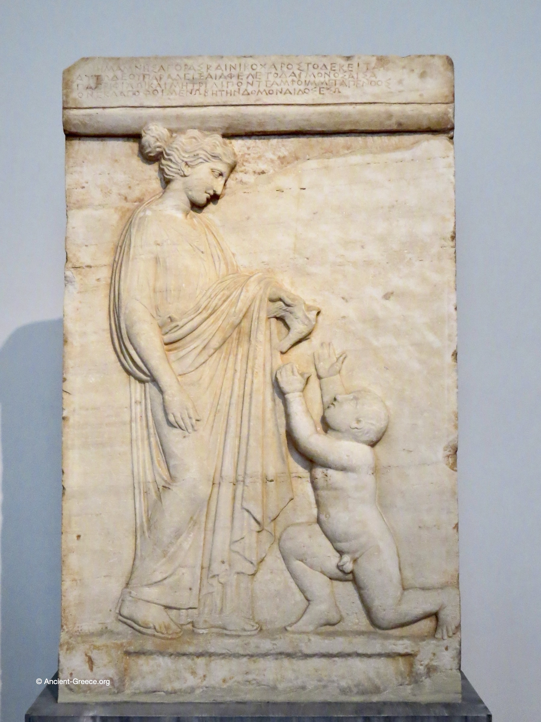 Ancient Greek art on exhibit in the National Archaeological Museum in Athens, Greece.