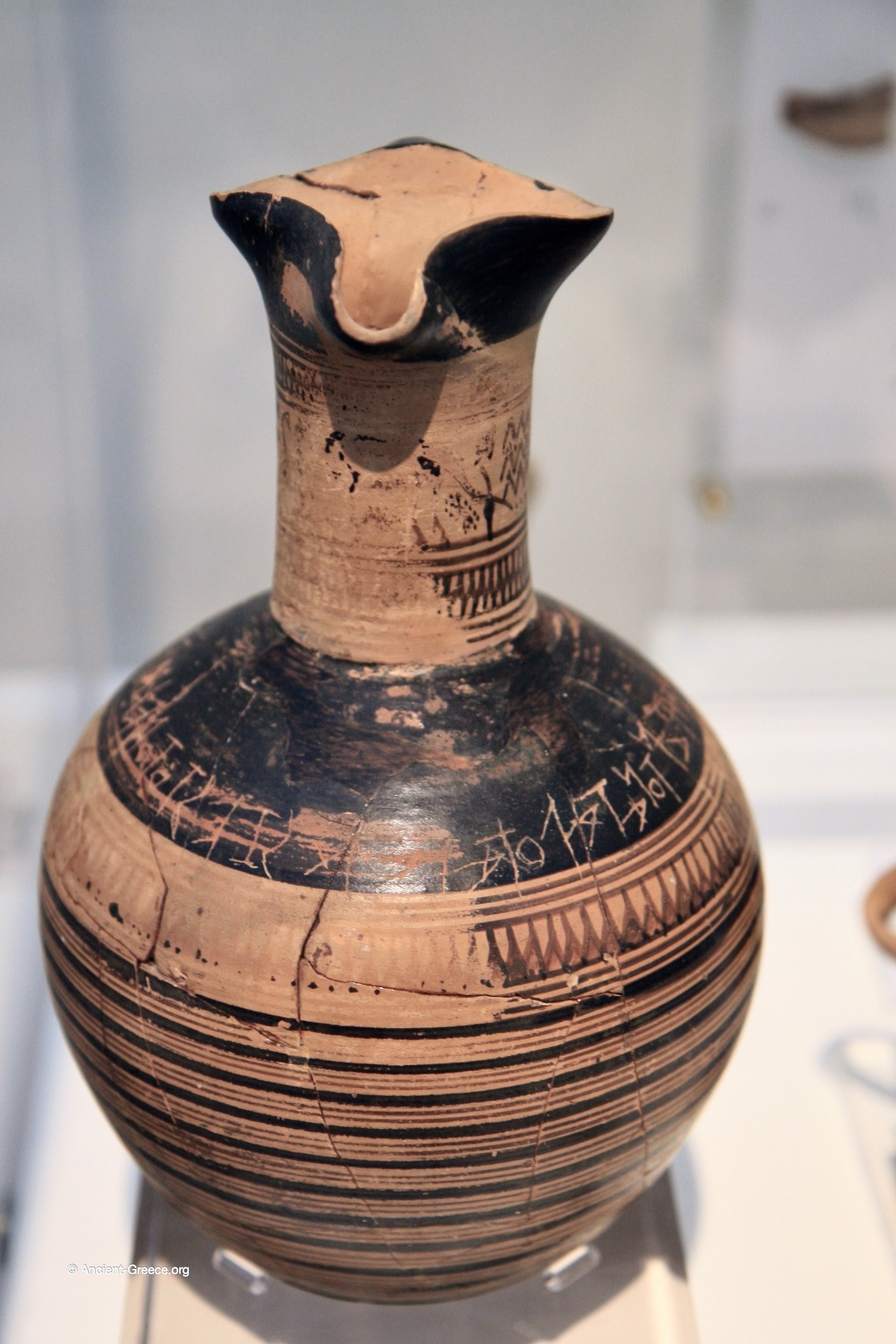 Ancient Greek art on exhibit in the National Archaeological Museum in Athens, Greece.