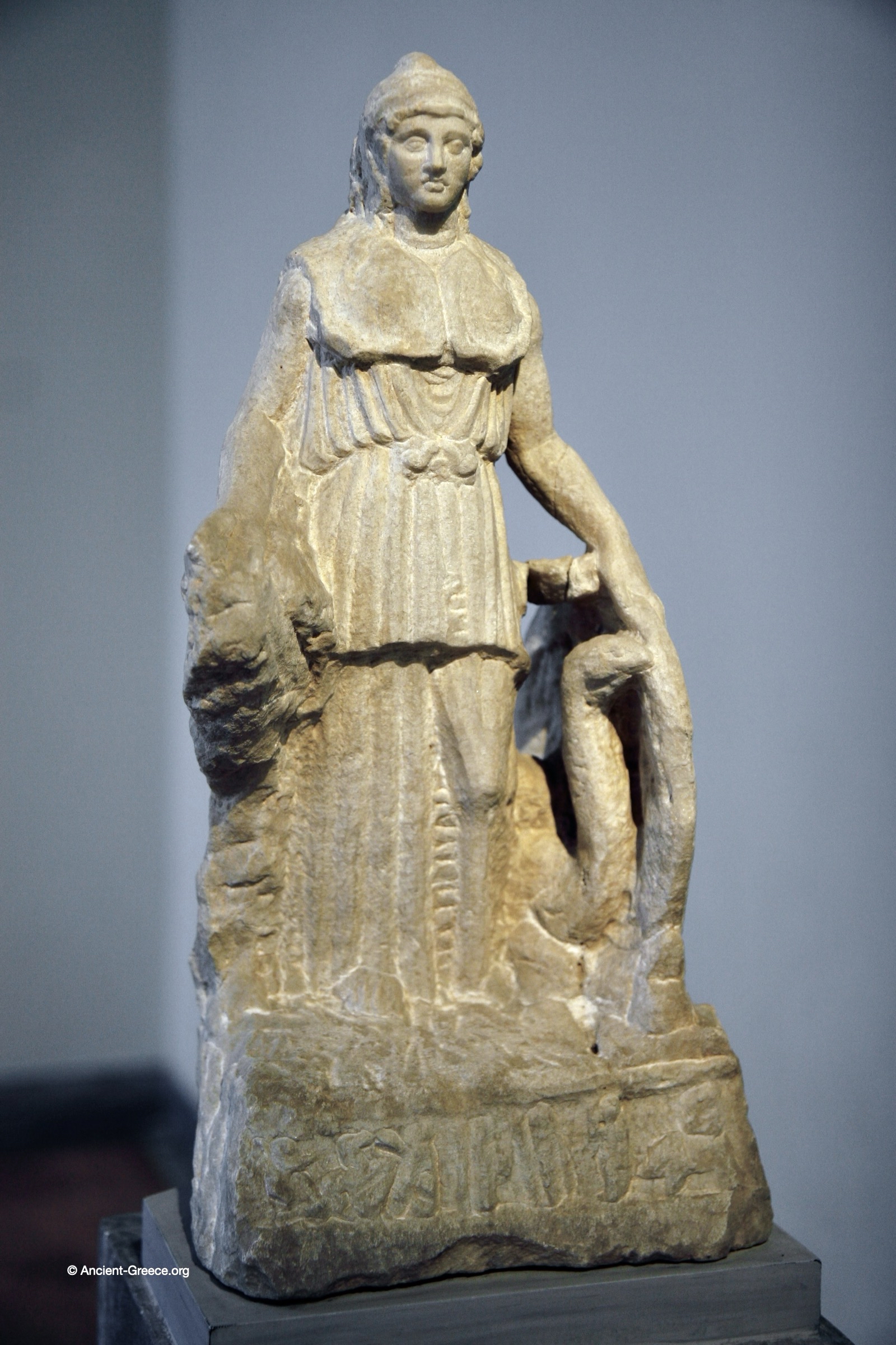 Ancient Greek art on exhibit in the National Archaeological Museum in Athens, Greece.