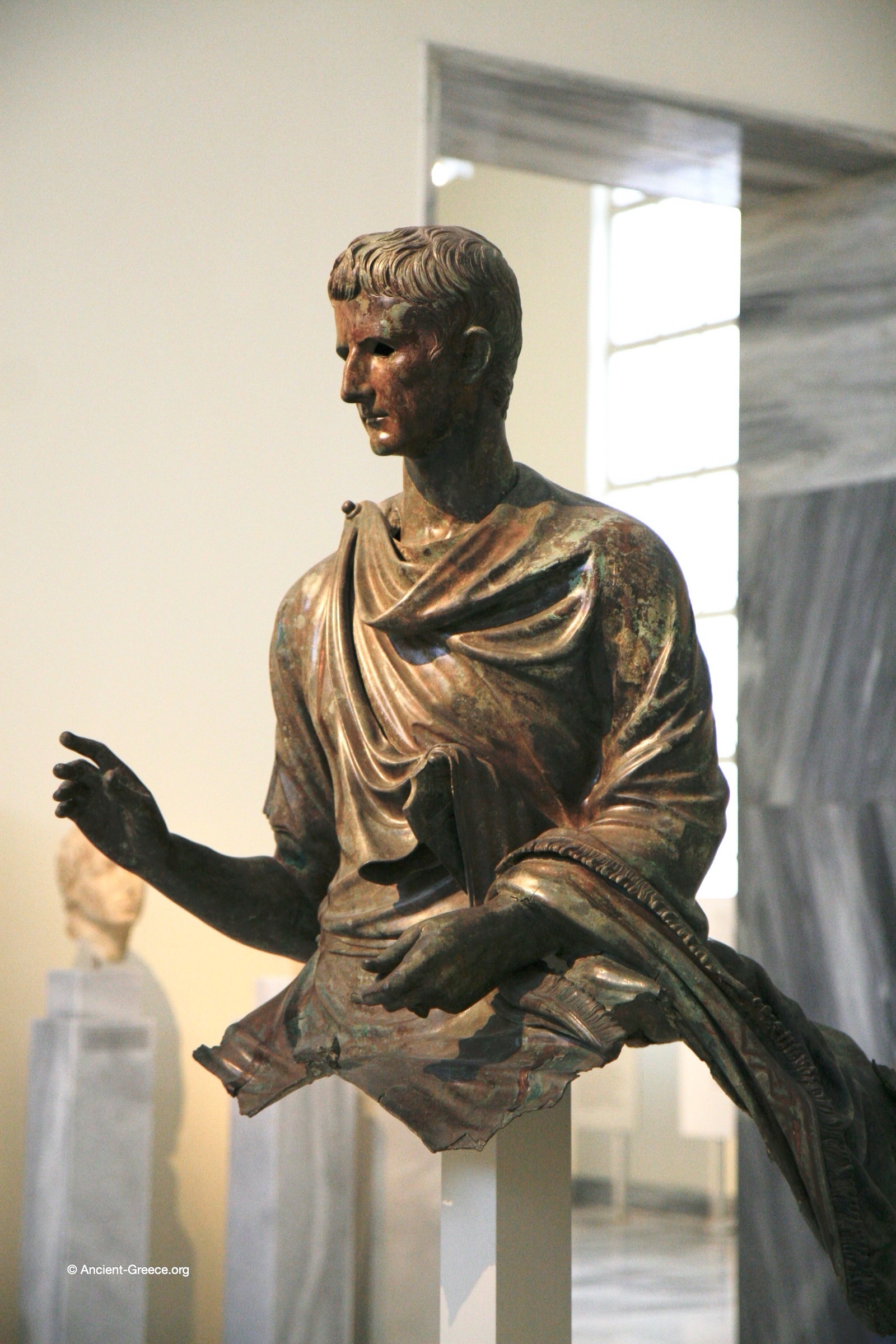 Ancient Greek art on exhibit in the National Archaeological Museum in Athens, Greece.