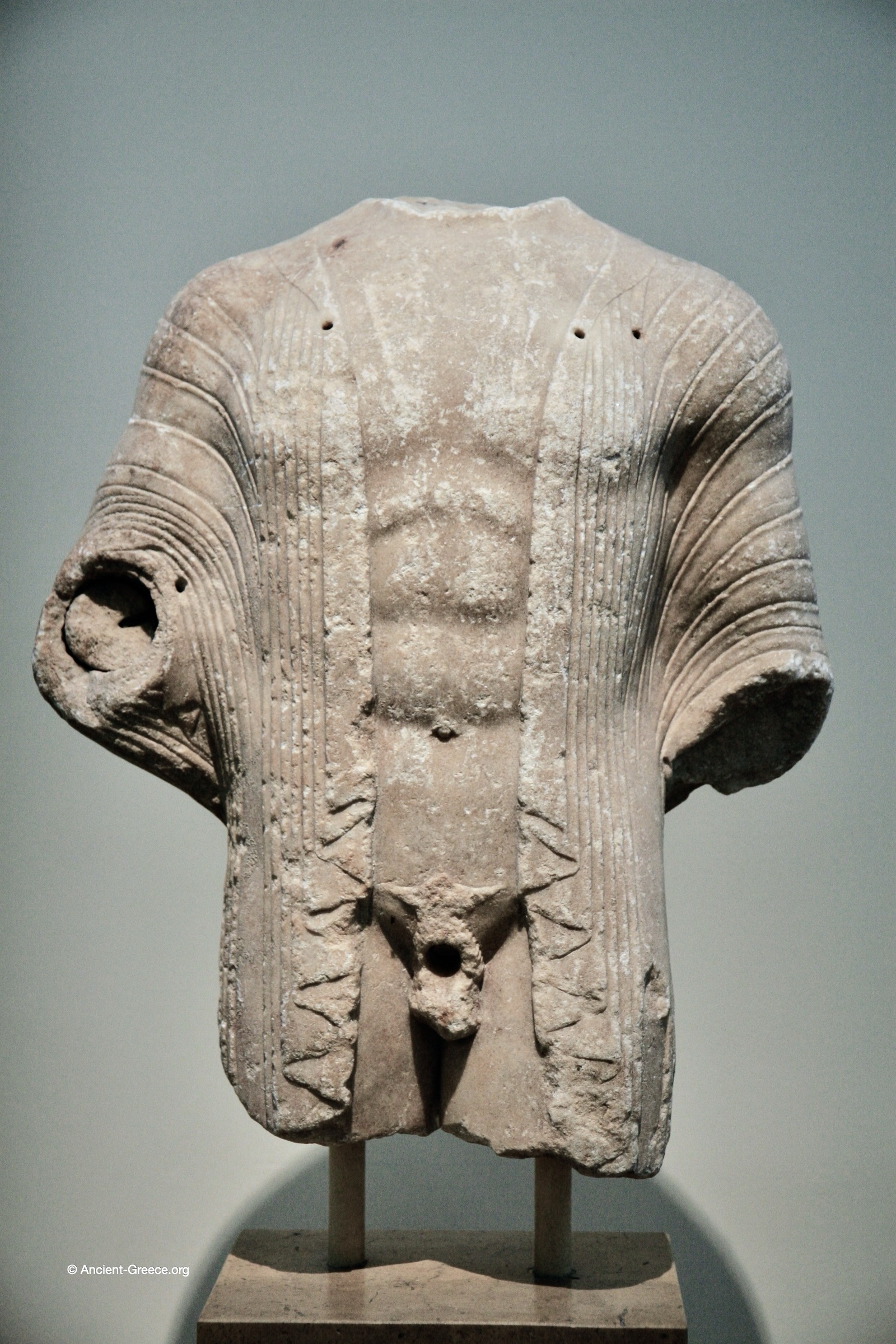 Ancient Greek art on exhibit in the National Archaeological Museum in Athens, Greece.