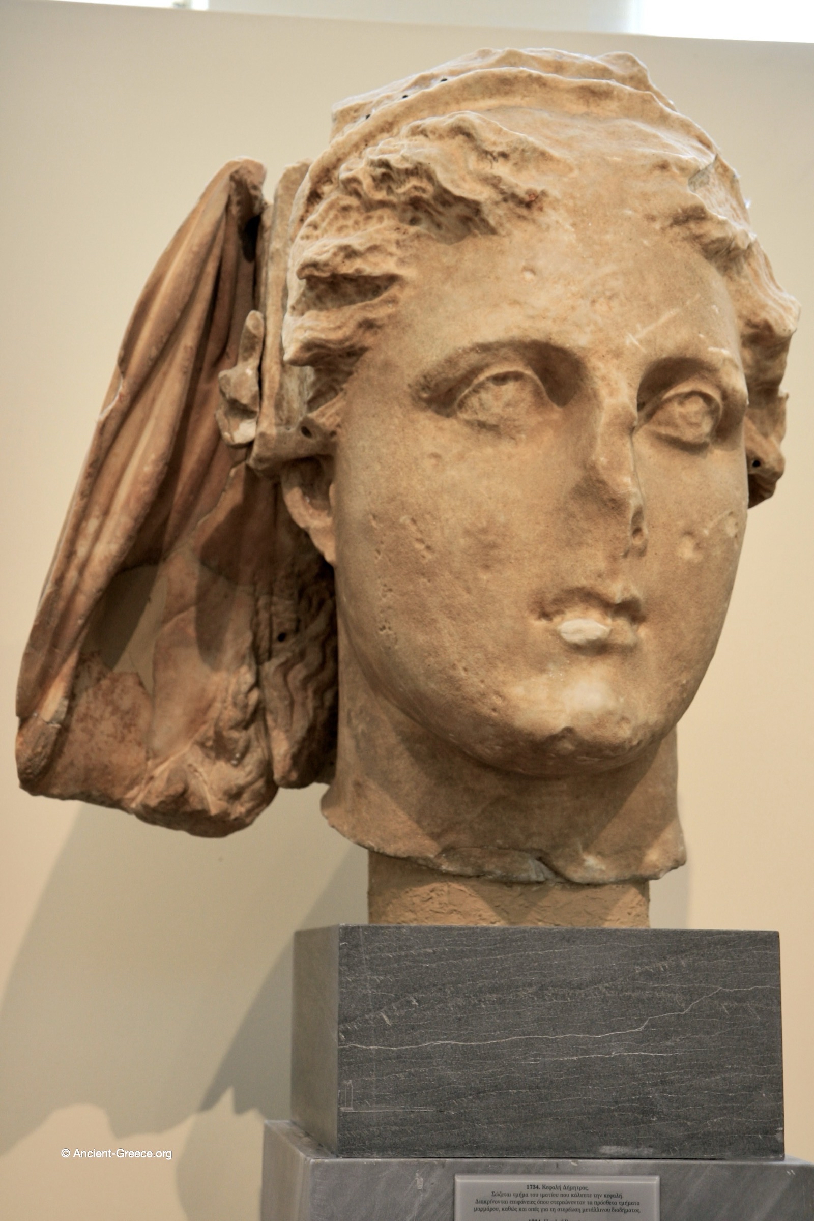 Ancient Greek art on exhibit in the National Archaeological Museum in Athens, Greece.