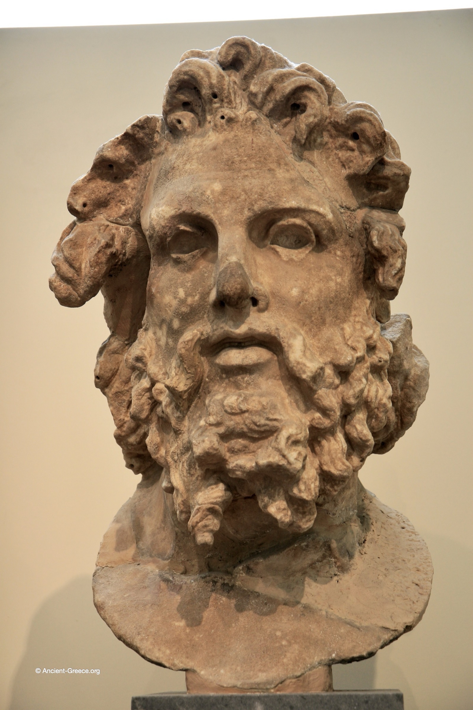 Ancient Greek art on exhibit in the National Archaeological Museum in Athens, Greece.