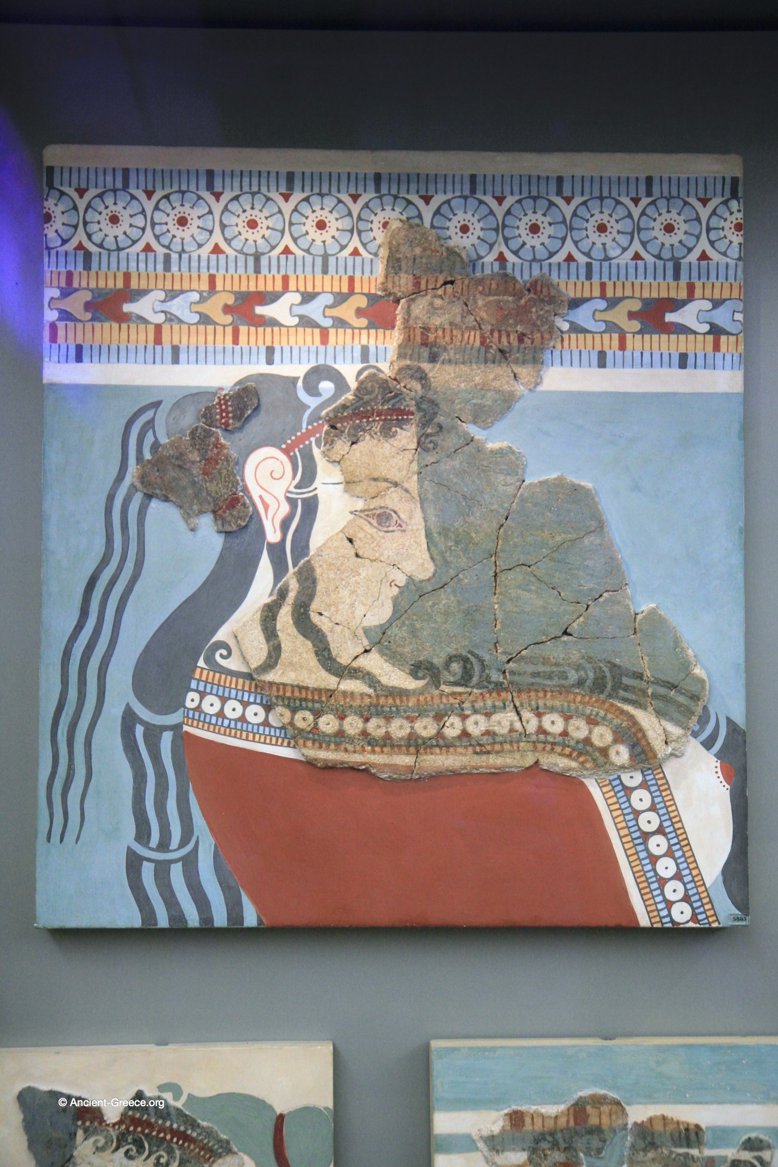 Mycenaean wall painting.
