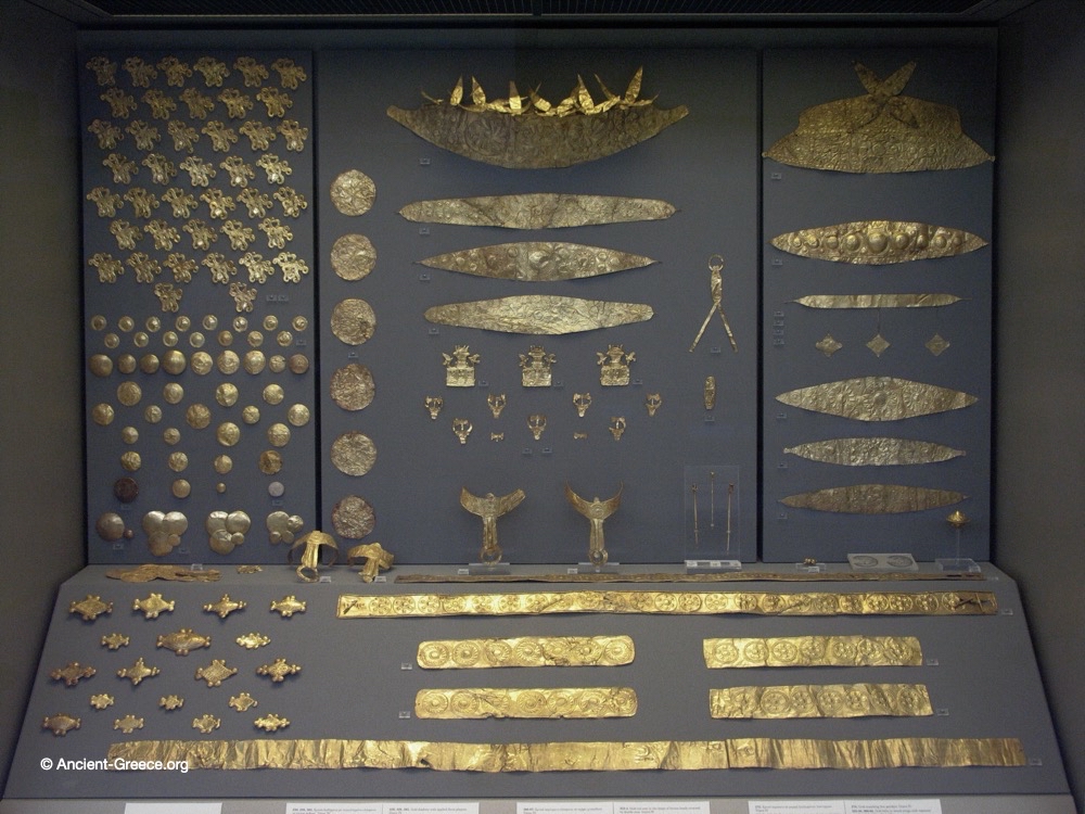 Funerary gold artifacts