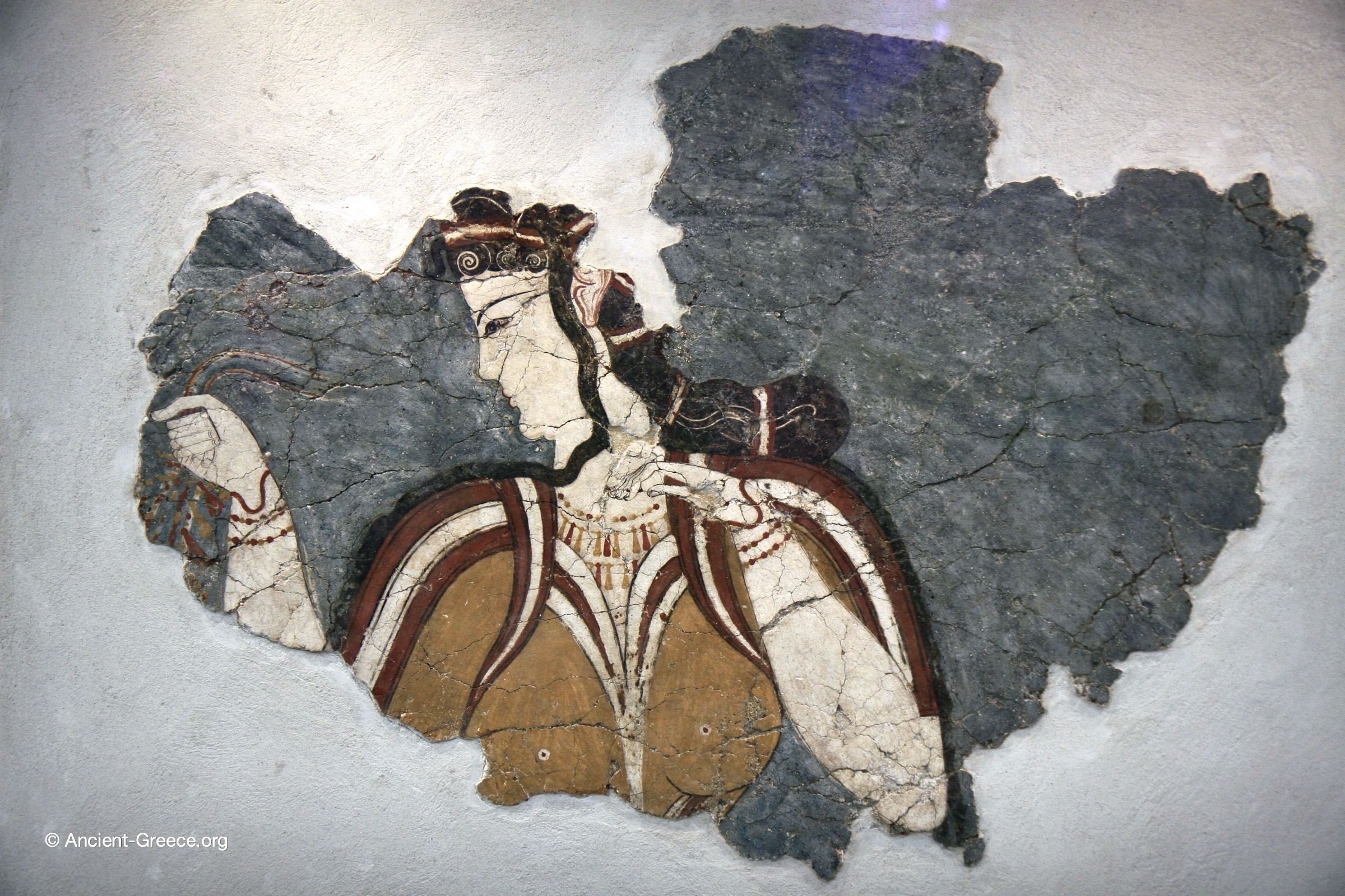 Mycenaean wall painting. 13th century BCE.