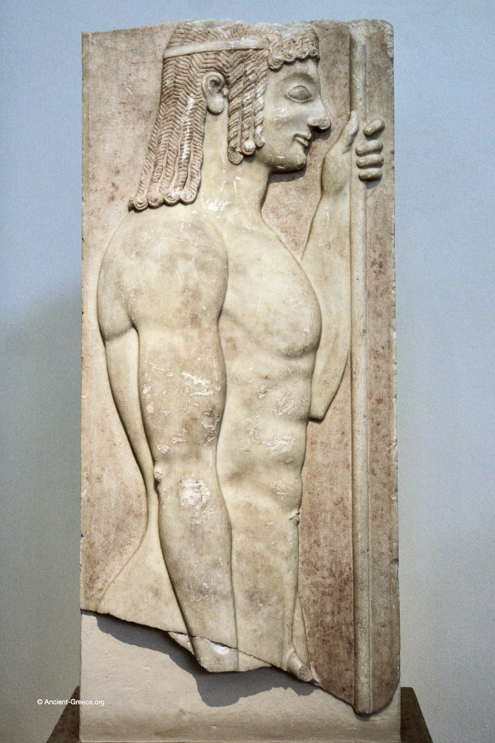 Ancient Greek art on exhibit in the National Archaeological Museum in Athens, Greece.
