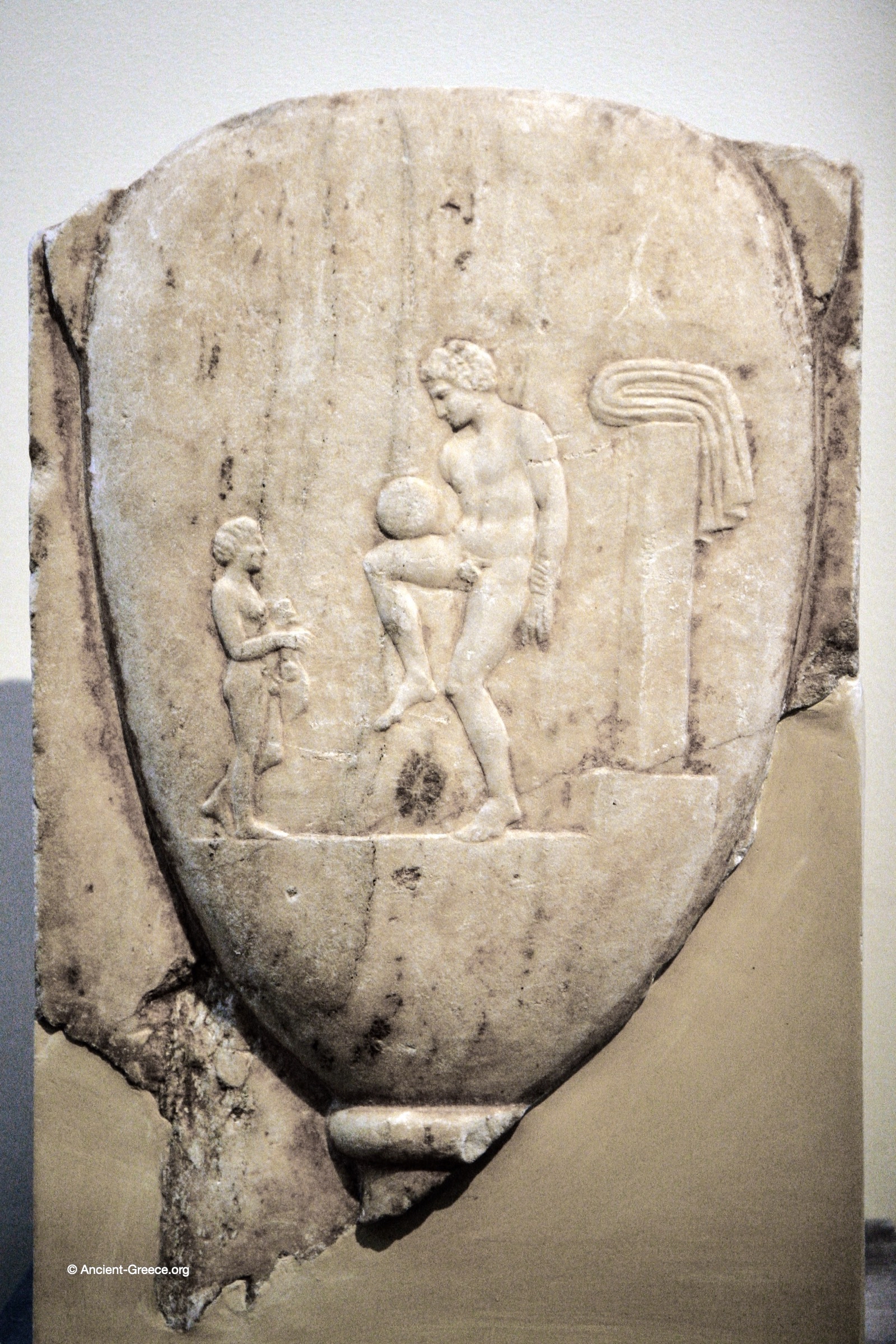 Ancient Greek art on exhibit in the National Archaeological Museum in Athens, Greece.