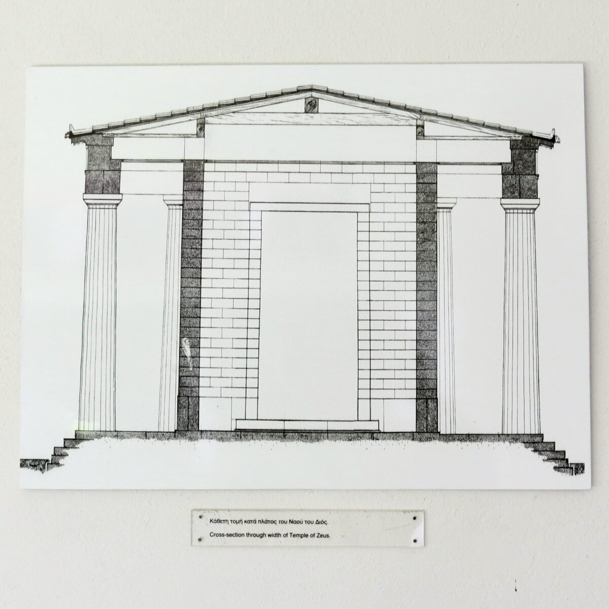 Architectural cross-section of the Temple