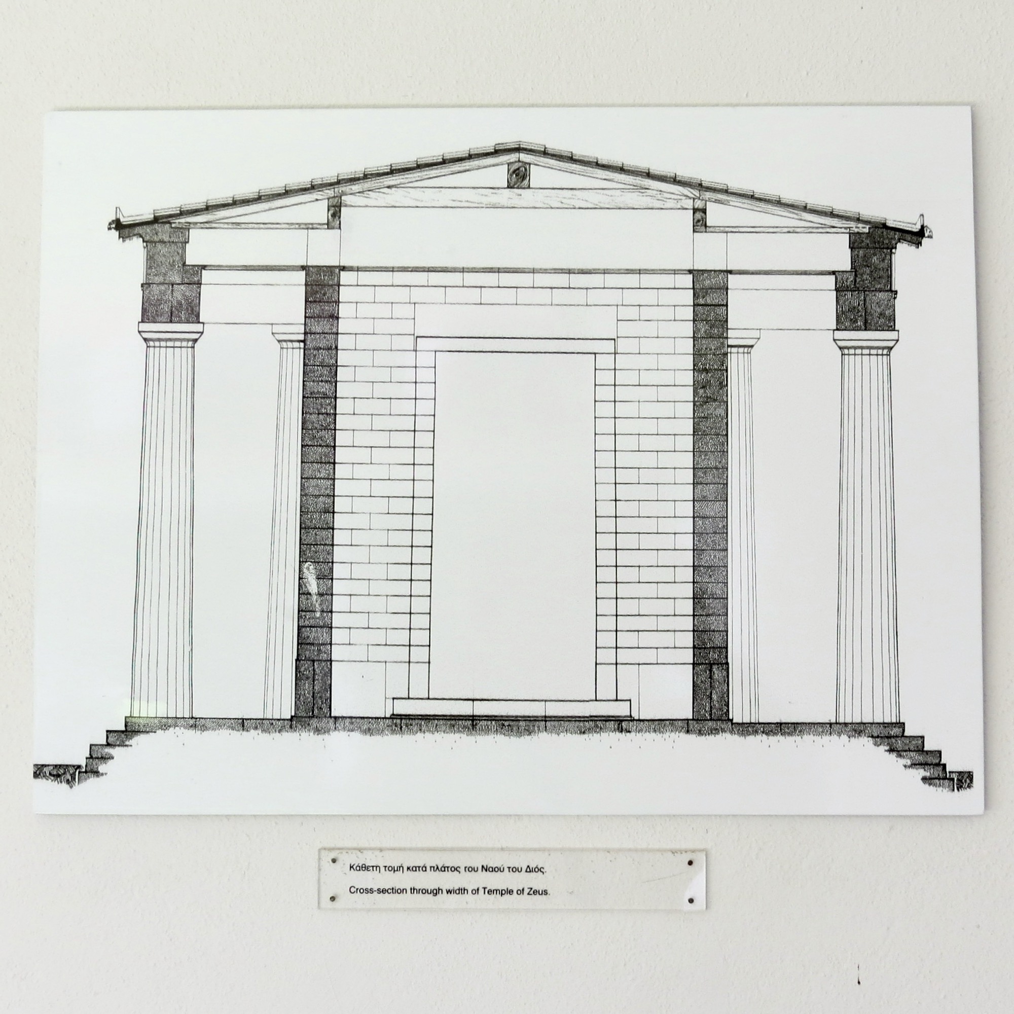Architectural cross-section of the Temple