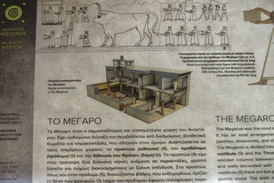 Nestor's Palace - The Megaron. Reconstruction drawing