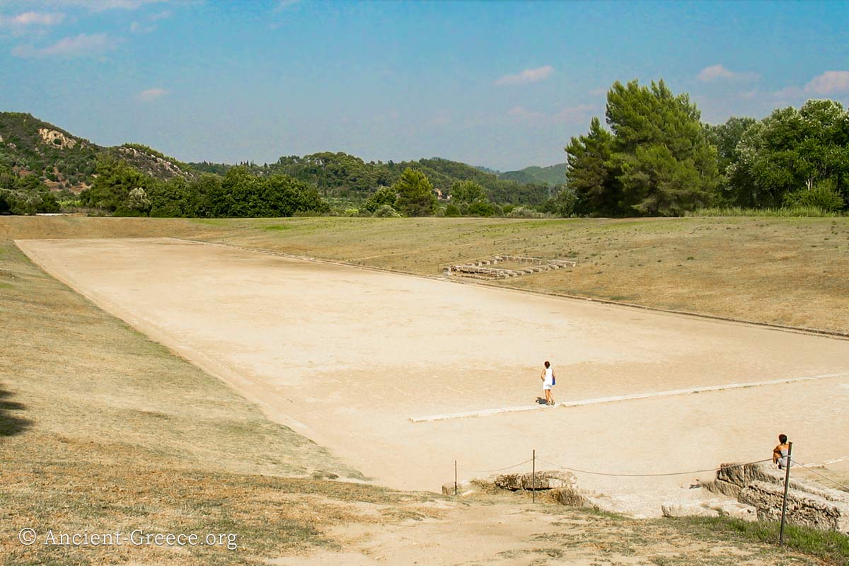 The ancient Olympic stadium at Olympia