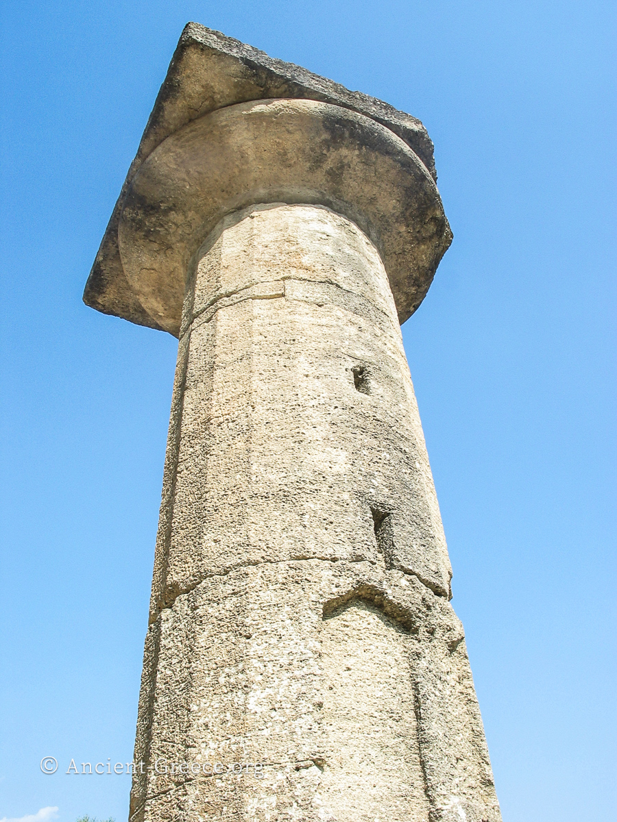 the top of a Doric column of the Heraion at Olympia