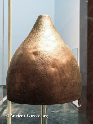 Persian Helmet at Olympia Museum