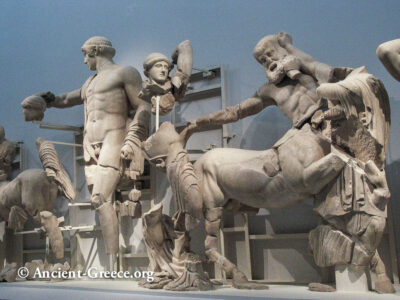 Central group of Statues from the Olympia Temple of Zeus West Pediment