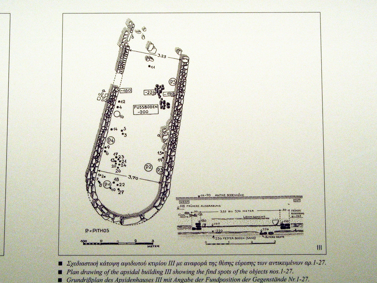 Plan of an ancient round-ended building