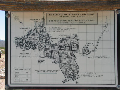 Map of the excavations at Palekastro