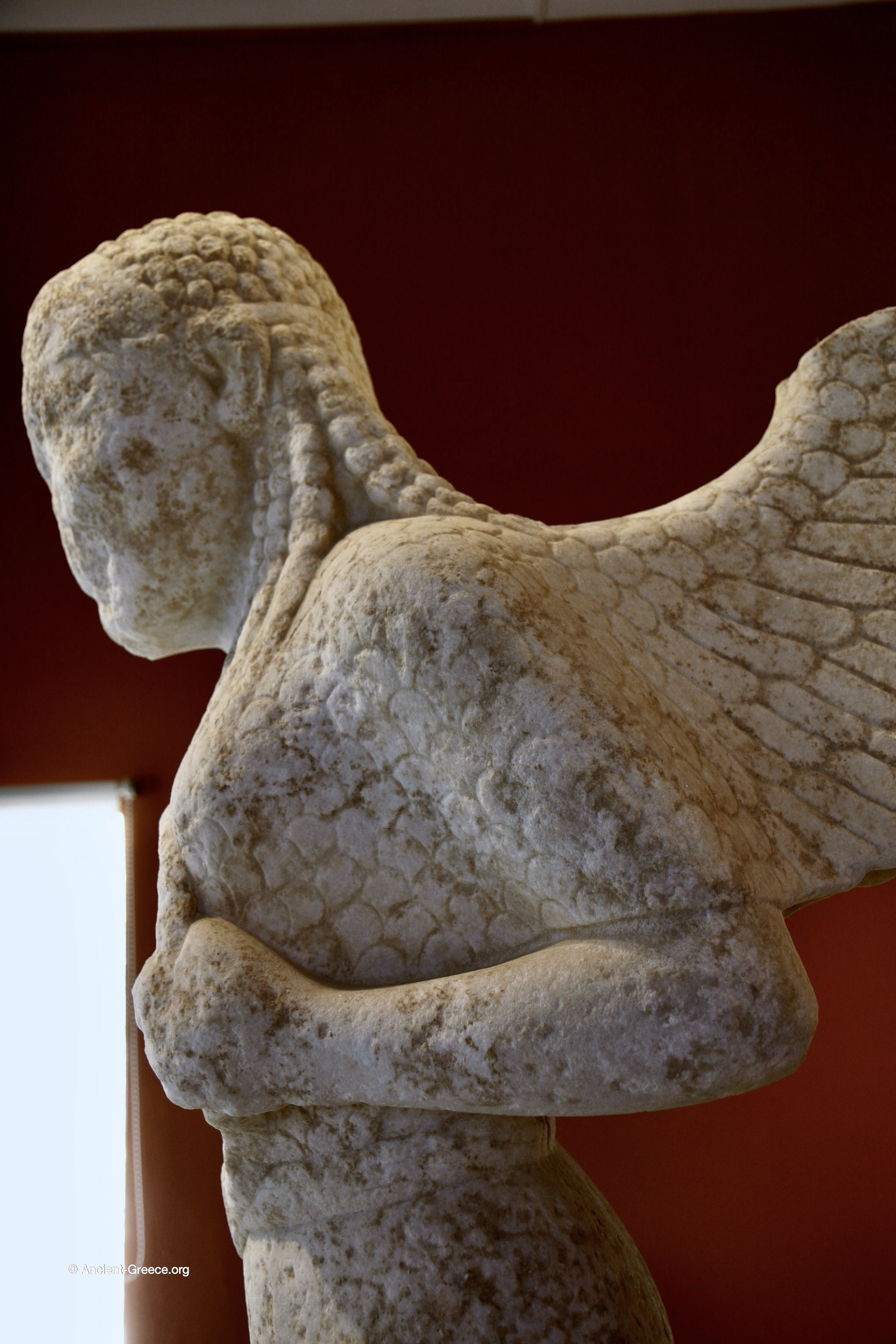 statue of a Gorgon closeup