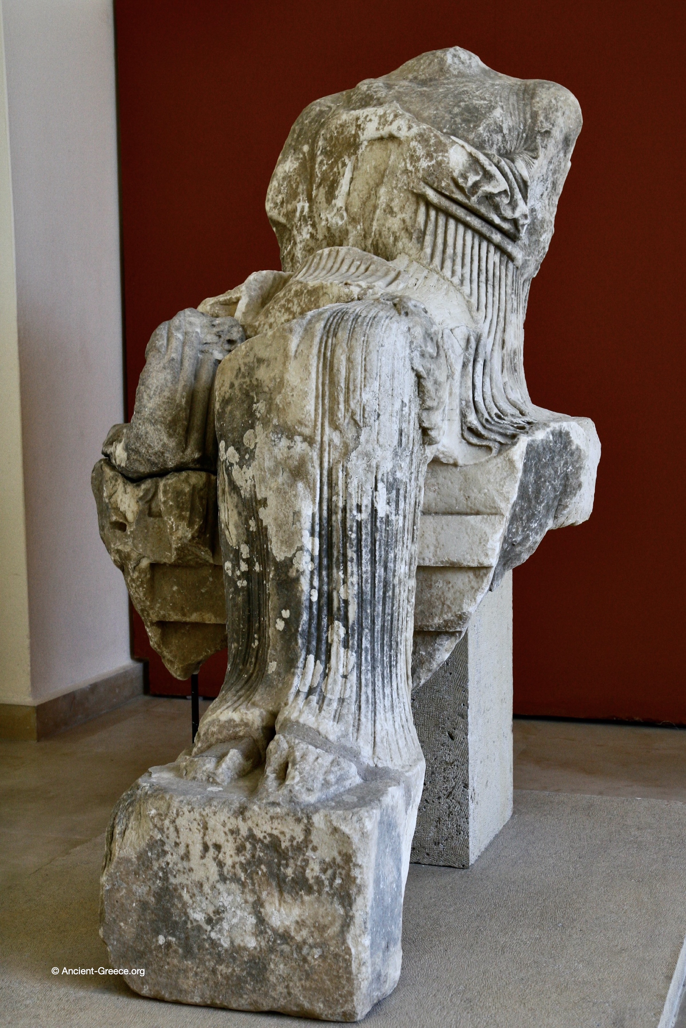 statue of a seated goddess.