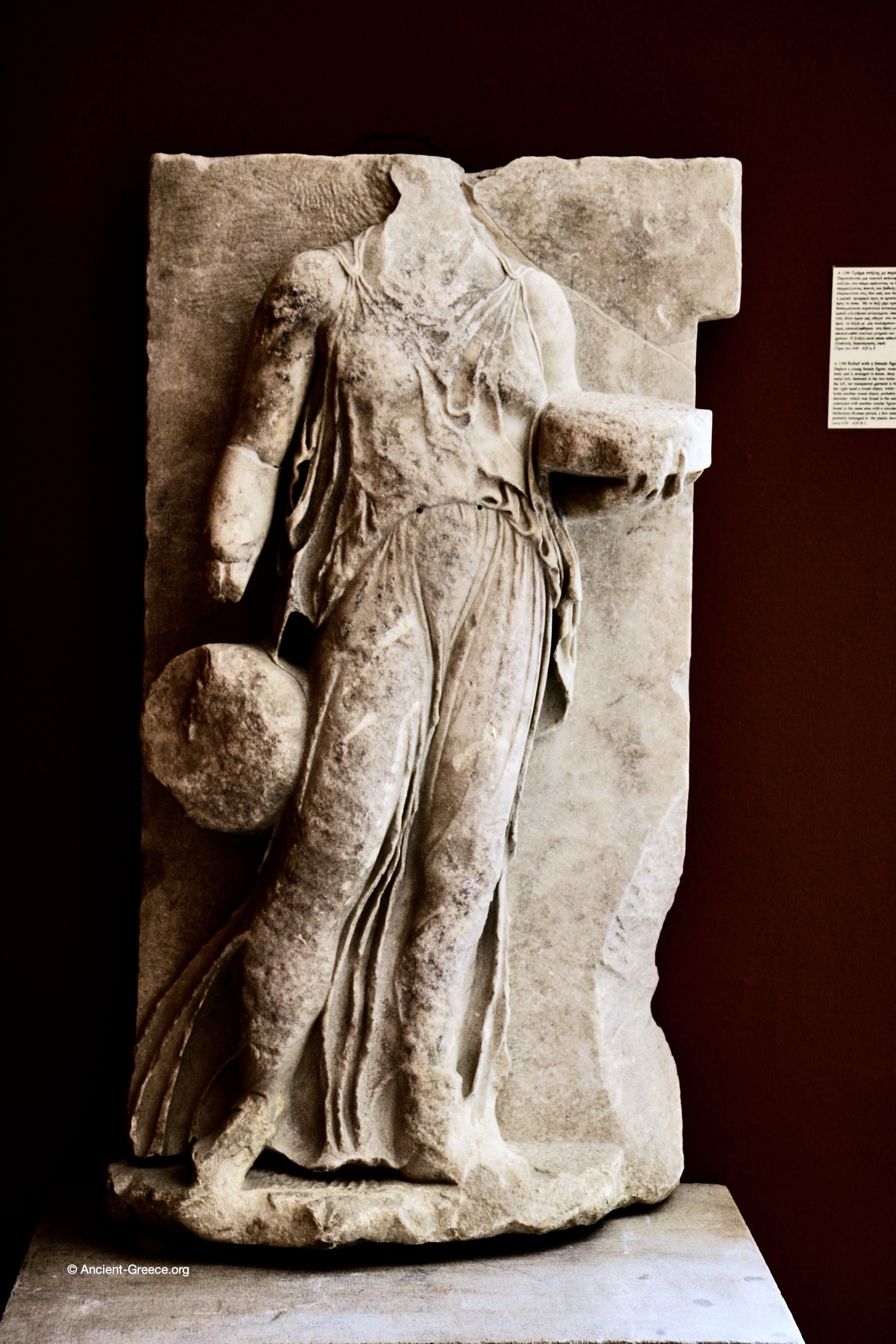 Relief with a female figure