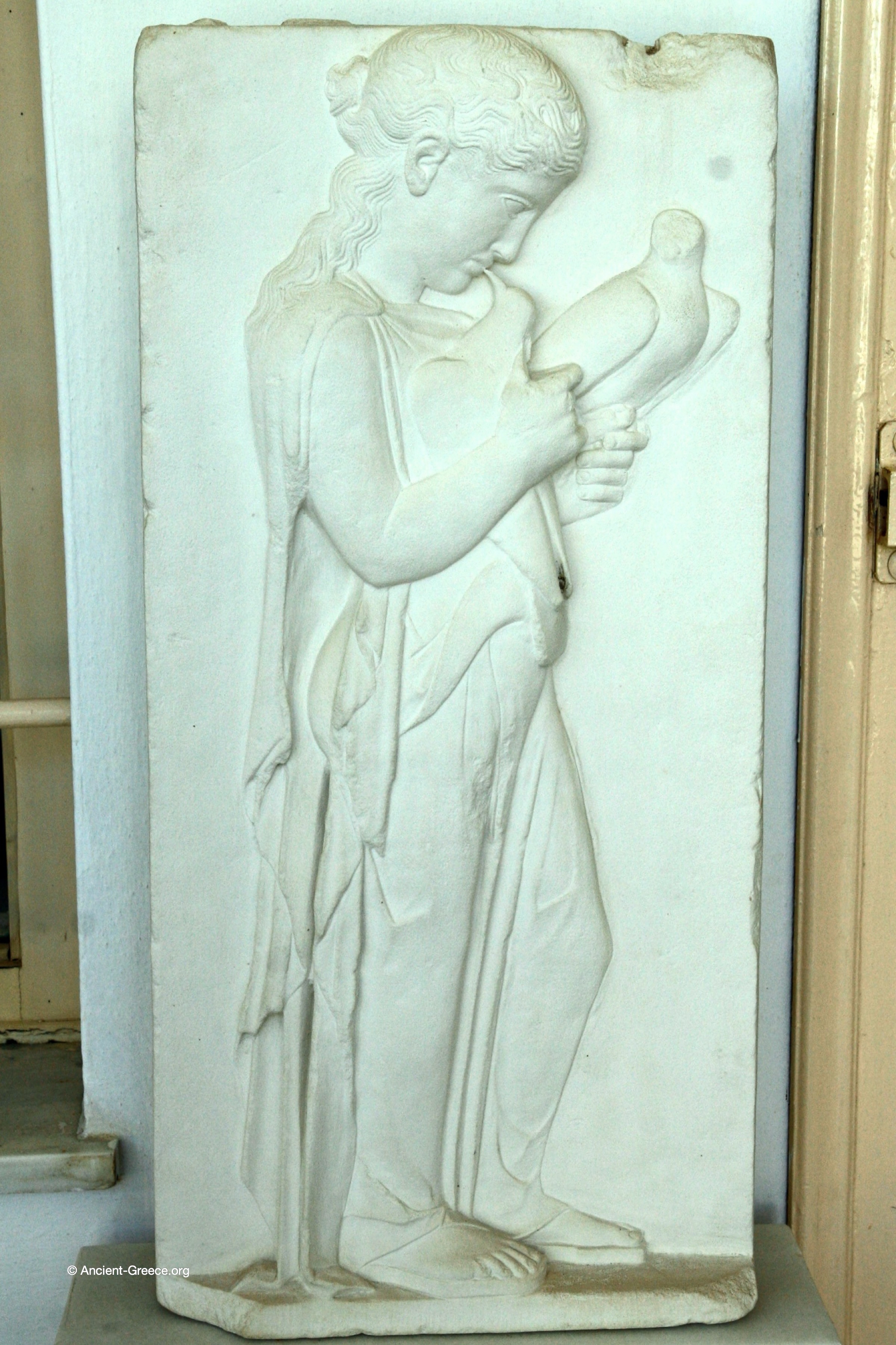 Plaster cast of a grave relief