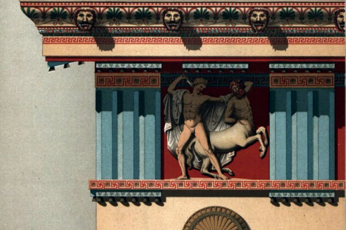 Color reproduction of the Parthenon Metopes.