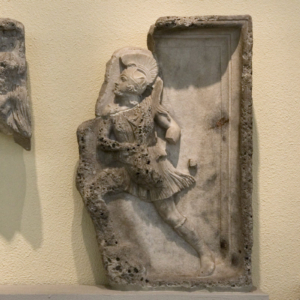 Relief fragment of an Amazonomachy scene. Relief fragment of an Amazonomachy scene.