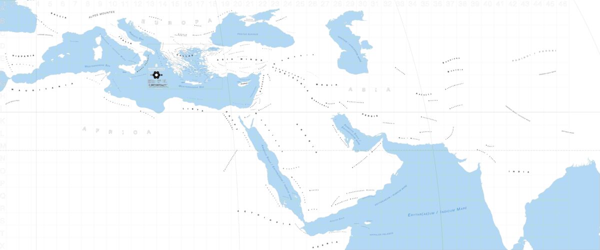 Map showing the regions of Greece and Rome