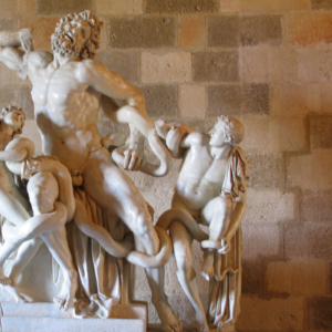 Rhodes - Statue of Laocoön in the Palace of the Grant Master Statue of Laocoön and his sons attacked by a serpent