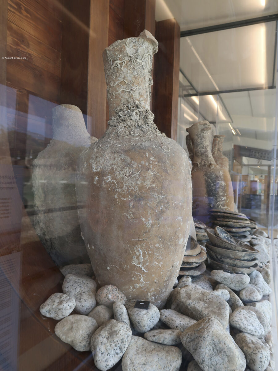 Cargo amphora in the Museu de la Ciutadella de Roses - Spain.