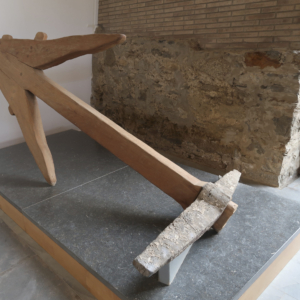 Roman ship's anchor replica.