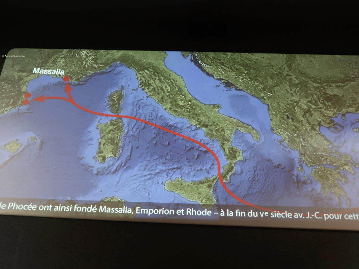 Greek colonization in France and Spain map