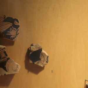 Ceramic shards in the Museu de la Ciutadella de Roses, Spain.