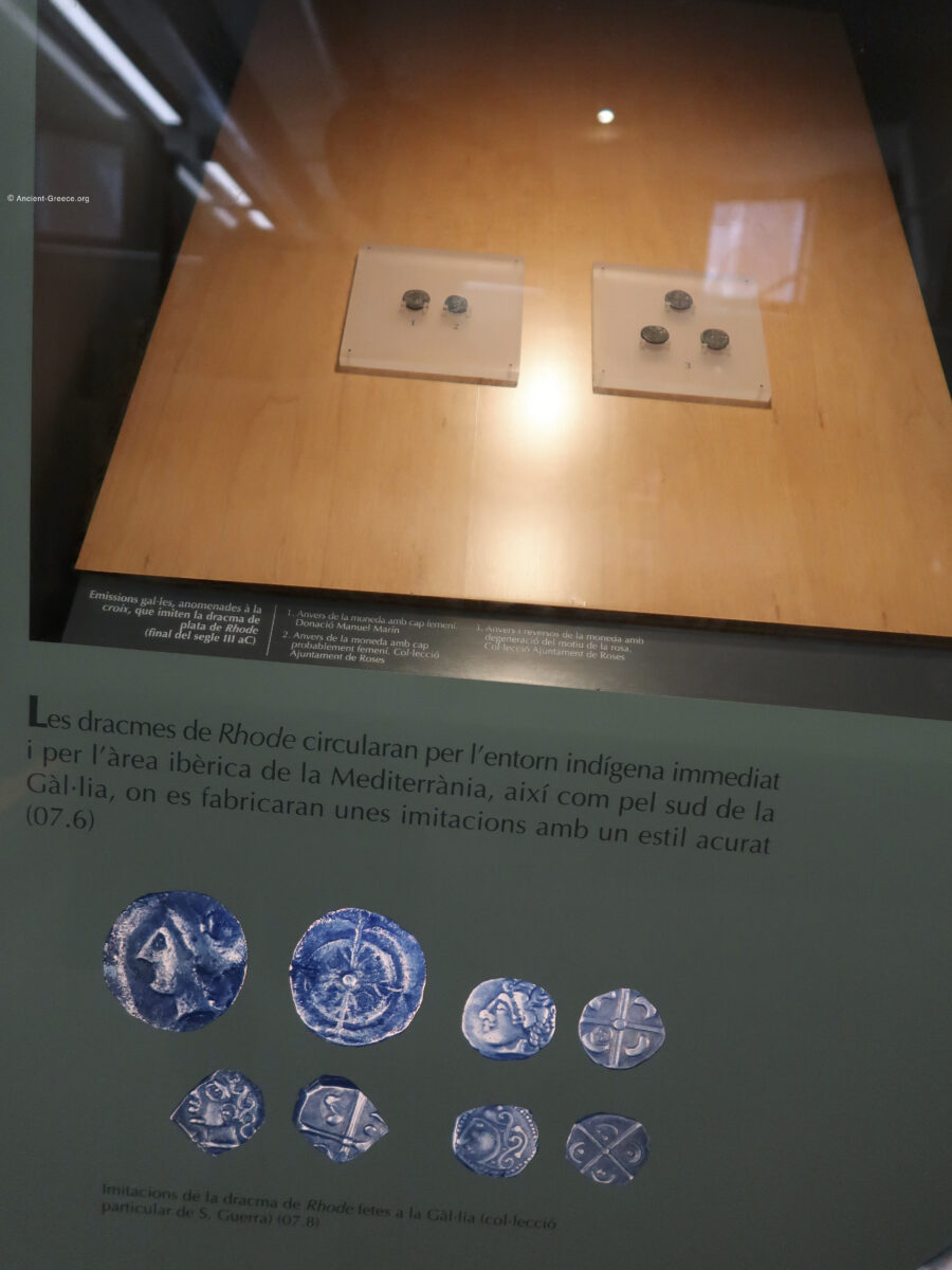 Greek drachmas. Museu de la Ciutadella de Roses, Spain.